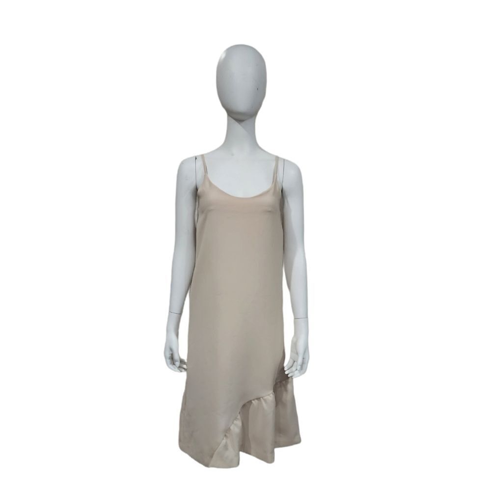 SMOCK by Mohawk General Store Cream Side Ruffle Dress